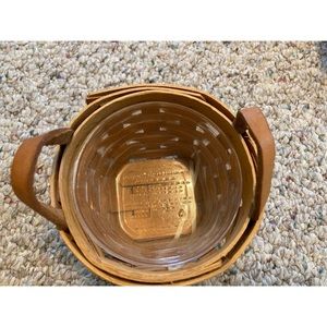 Longaberger 1997 Round Trinket / Darning Bask